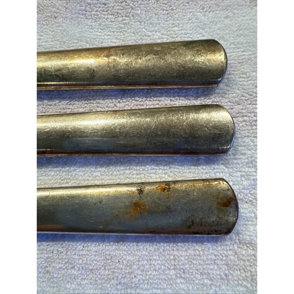 Reed & Barton Silverplate Table Knife Lot 3 Vintage Flatware Hollow Handle